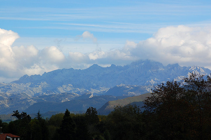 Peña Santa de Castilla in summer with some snow patches